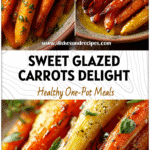 Glazed Honey Butter Roasted Carrots served on a rustic plate as a bright Easter side dish.